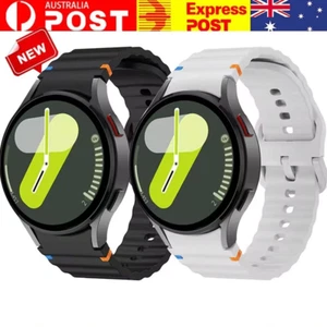 Silicone Watch Band Strap For Samsung Galaxy Watch 7 6 5 4 FE 40mm 44mm Sport Au - Picture 1 of 17