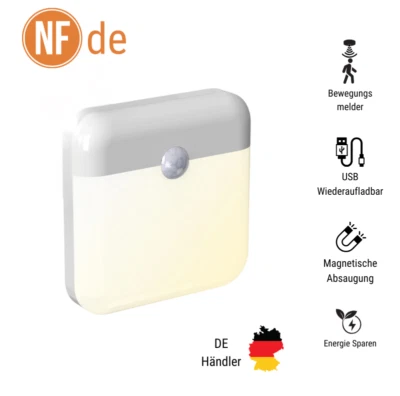 LED Sensor Nachtlicht mit Bewegungsmelder Wandleuchte Lampe Innen Treppenlicht - Bild 1 von 4