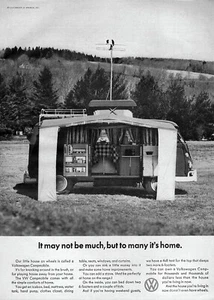 1965 Volkswagen Campmobile "To Many It's Home" Original Print Ad - Picture 1 of 1