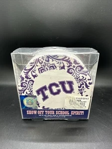 Juego de 4 posavasos Thirstystone TCU Universidad Cristiana de Texas Ranas NUEVO - Imagen 1 de 8