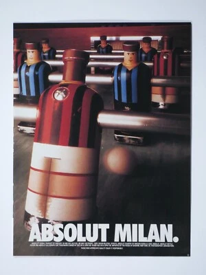 Absolut Milan Foosball Graham Ford Vintage 1995 Original Print Ad 8.5 x 11" - Image 1 of 4