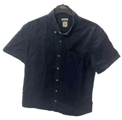 Gap Shirt Standard Dark Blue Short Sleeve Cotton Size Large Men's - Image 1 of 4