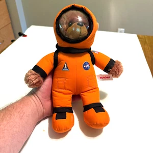 NASA Astronaut Bear Plush Stuffed Animal Orange Spacesuit - Picture 1 of 7