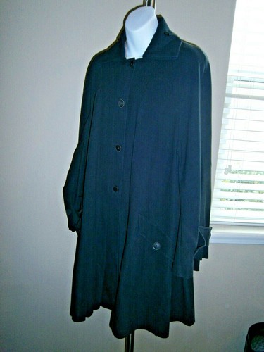 Cappotto leggero Fendi nero 100% cotone manica larga plissettato accento swing tg 40