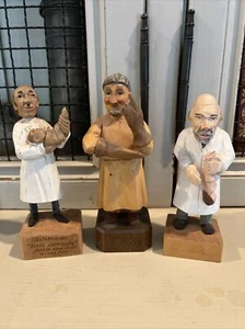 Handgeschnitzte HOLZ DEUTSCHE ARZTFIGUREN GEBURTSHELFER GYNÄKOLOGE ARZT - Bild 1 von 9