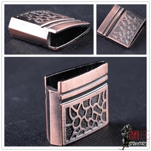 Collar de hoja de espada de oro rosa patrón de grietas Habaki para katana japonesa Wakizashi - Imagen 1 de 7