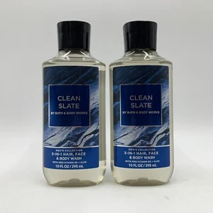 Bath & Body Works Men's Clean Slate 3-in-1 Hair Face Wash S/2 10 Fl Oz #1001B2 - Picture 1 of 1