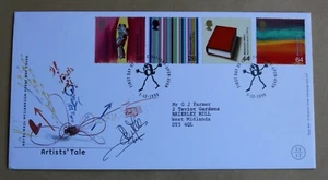 ARTIST'S TALE 1999 ROYAL MAIL FDC STRATFORD H/SSIGNED BY ACTOR JOHN MILLS - Picture 1 of 2
