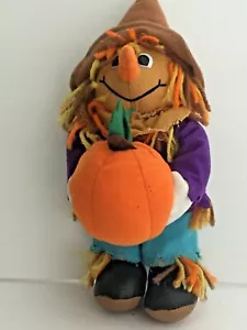 De colección 1988 Chrisha Peluche Lúdico Espantapájaros Halloween Cosecha de Otoño Calabaza 8,5"T - Imagen 1 de 8
