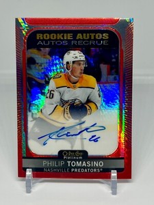 2021/22 O-Pee-Chee Platinum Philip Tomasino Red Prism Auto RC #/60 SSP Predators