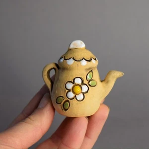 Keramik Miniatur - Miniatur Keramik Teekanne - Steingut Miniatur - Tiny Potter - Bild 1 von 10