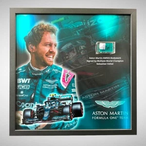 Sebastian Vettel Signed Formula AMR21 Race Used Bodywork Set in Acrylic Framed - Picture 1 of 8