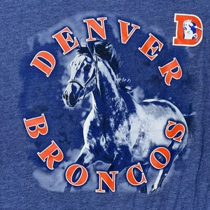 Denver Bronco T Shirt Fanatics Blue Mens Size Small New NWT E804 - Picture 1 of 4