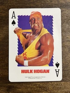 1991 Hulk Hogan WWF Playing Card Ace of Spades Titan Sports WWE - Picture 1 of 2