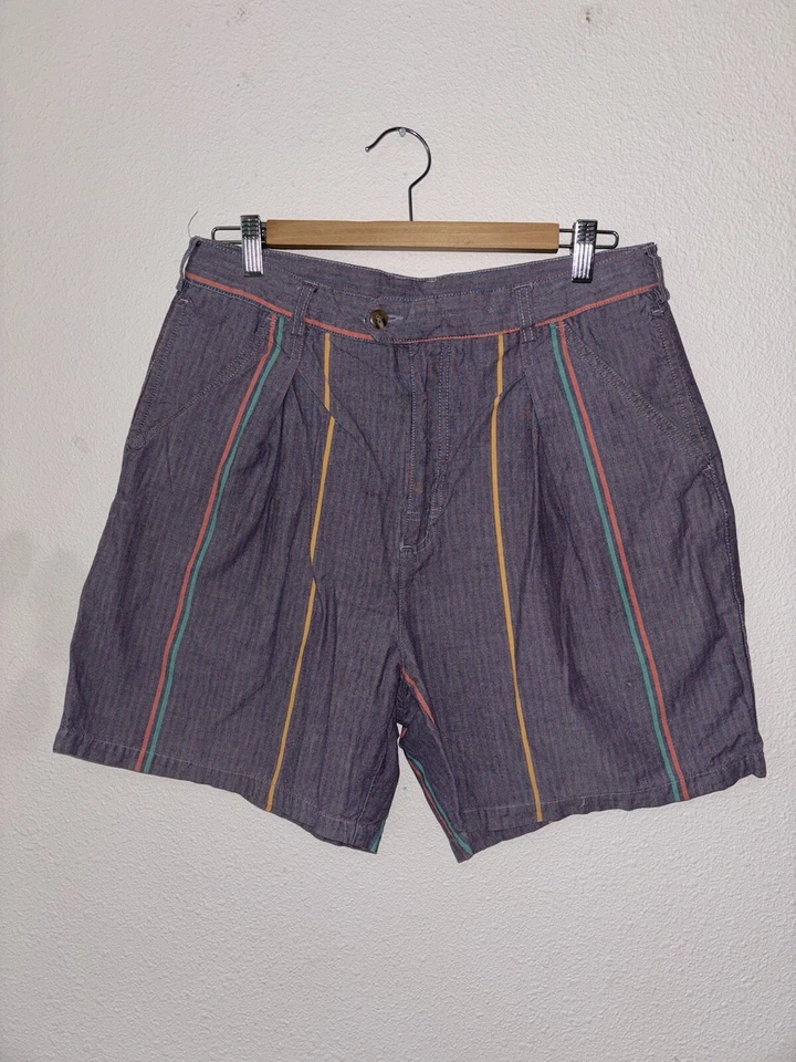 Pantalones cortos 34 para hombre ideales para mujer London bolsillos antiniebla (!!!) 100% algodón Y2K años 90  Foto 1 de 4