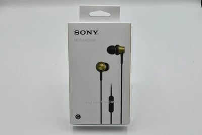 Sony MDR-EX650AP Closed Dynamic In-Ear Headphones w/ Mic Brass Brown NEW Japan - Image 1 of 2