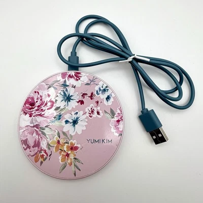 Yumi Kim Wireless Charging Pad Phone Micro USB Cord Pink Coral Floral Designs - Image 1 of 4