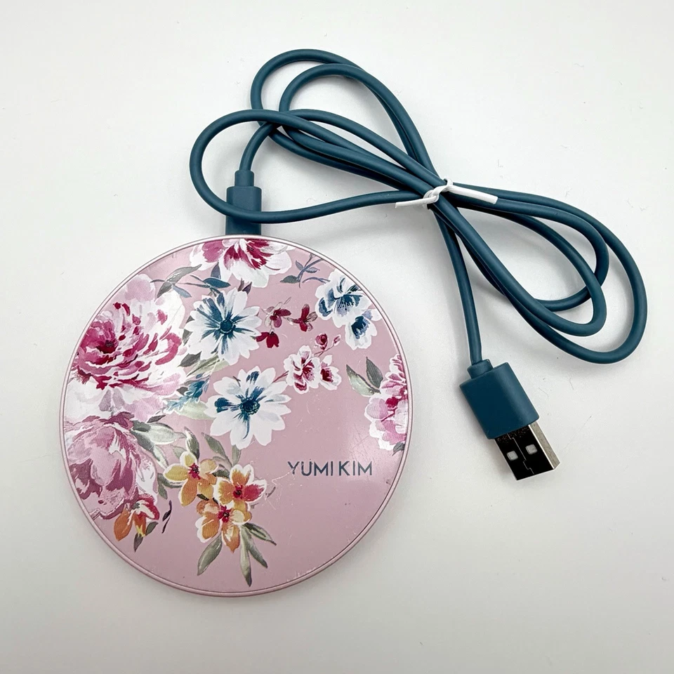 Yumi Kim Wireless Charging Pad Phone Micro USB Cord Pink Coral Floral Designs - Image 1 of 4