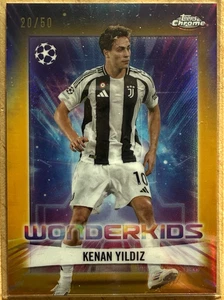 Kenan Yildiz Gold Wonderkids 20/50 2024-25 Topps Chrome UEFA UCC (1:5,114 hobby) - Picture 1 of 2