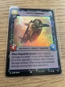 Star Wars Unlimited JTL Foil Karte #738 Fett's Firespray - Bild 1 von 1