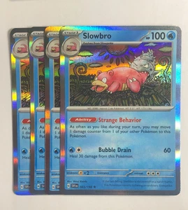 Pokemon TCG Scarlet & Violet 4x Playset Holographic Slowbro 043/198 Near Mint - Picture 1 of 2