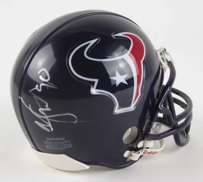Minicasco Riddell autografiado firmado por Mario Williams Houston Texans Foto 1 de 4