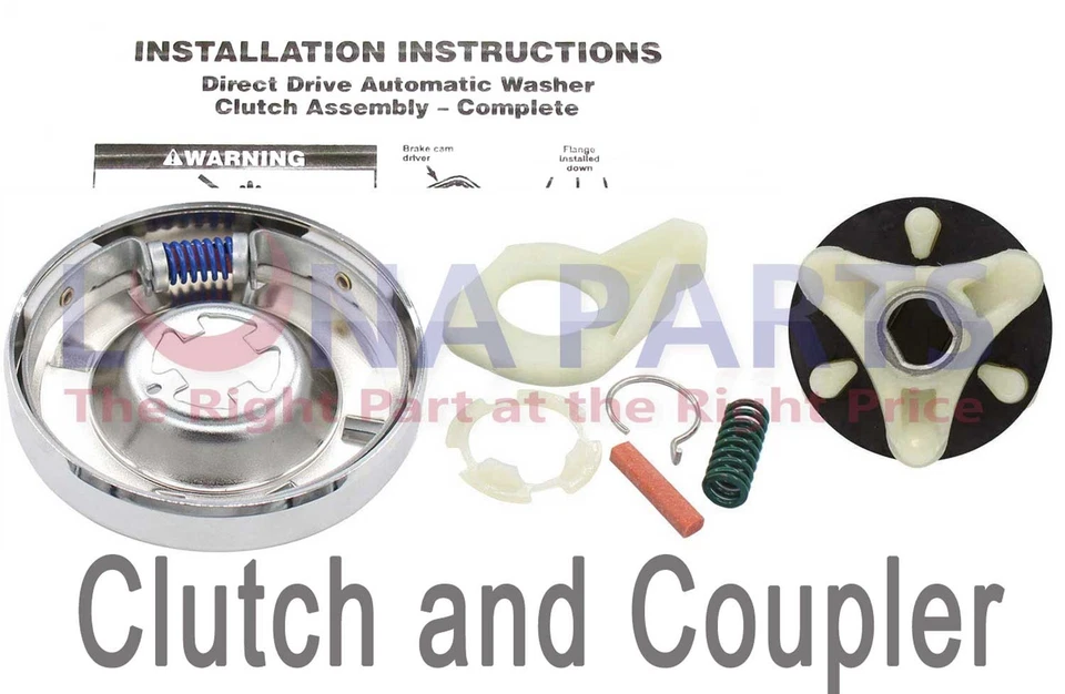 Kit de embrague y acoplador de motor para lavadora Kenmore Whirlpool para modelos Foto 1 de 1