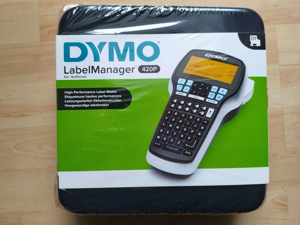 DYMO LabelManager 420P Set Beschriftungsgerät schwarz im Koffer -NEU- - Bild 1 von 4