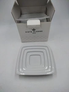 Juego de 4 platos de mantequilla blanca Vista Alegre 1824 Carre Portugal - Imagen 1 de 5
