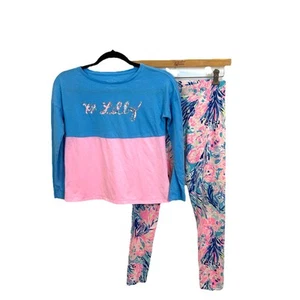 Lilly Pulitzer Girls Large / XL Finn Top & Printed Leggings - Picture 1 of 10