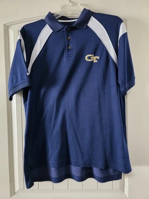 Georgia Tech 3 Button Polo Shirt Russell Athletics Large - Image 1 of 4