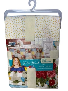 NWT Pioneer Woman Sweet Rose Patchwork Tablecloth 60x102 Farmhouse Floral Oblong - Picture 1 of 11