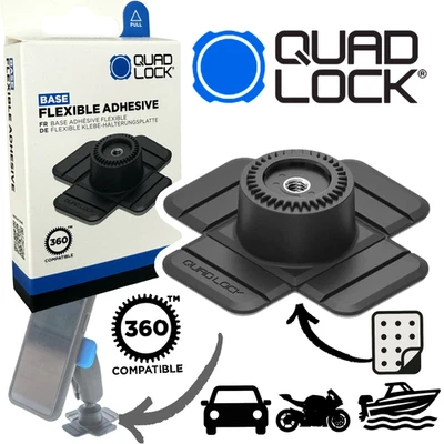 QUAD LOCK 360 Base Sockel Flexiebler Klebesockel Handy Cam Halter Boot Auto  - Bild 1 von 4
