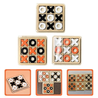 3 Sets Wooden Crafted Pieces -type Chess Board Games Set Coffee Table - Image 1 of 4
