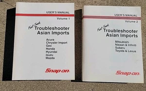Snap-On Fast-Track Troubleshooter Asian Imports User's Manual Volume 1 & 2- 2001 - Picture 1 of 4