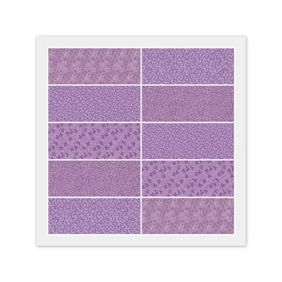 LIGHT PURPLE 100% Cotton Fabric - 10 FAT QUARTERS or 20 Strip JELLY ROLL, Dups - Image 1 of 4