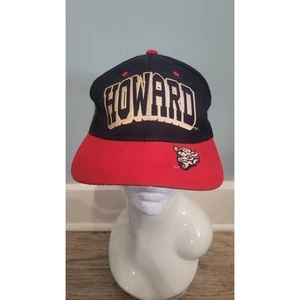 Vintage Howard University Mütze Bison Logo HBCU Snapback Cap Blau Rot Made in... - Bild 1 von 8