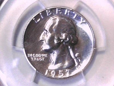 1957 Proof Washington Quarter PCGS PR 66 39185231 - Image 1 of 3