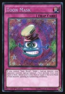 2015 (1 of 3) Toon Mask Secret Holo Rare #DRL2-EN028 1st Edition Card