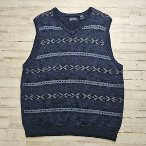 VTG Chaps V-Neck Sweater Vest - Aztec Southwestern Pattern men's XL - Picture 1 of 4