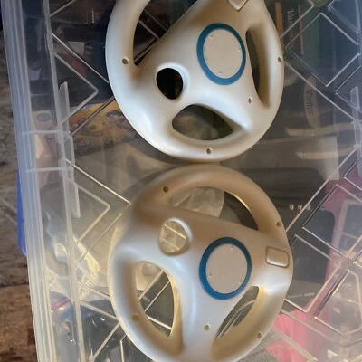 Nintendo Wii Beastron 2x Mario Kart Racing Steering Wheel Remote (7) - Image 1 of 4