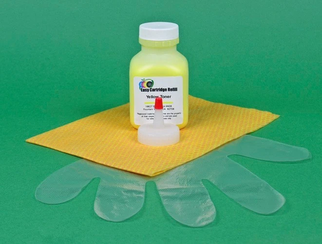 Recarga de tóner amarillo Okidata C5510 C5510n MFP. 150 gramos. Páginas 5K Foto 1 de 1