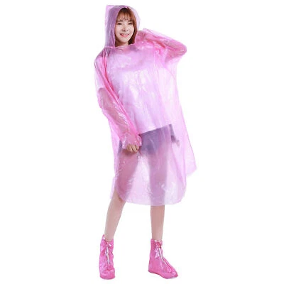 Impermeable Desechable Adultos Hombres Mujeres Exterior Impermeable Transparente V8R2 Foto 1 de 4