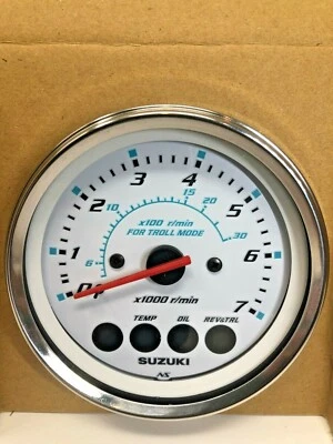 Suzuki Outboard 4" Multi-function Tachometer W/Troll Mode Gauge 34200-93J54 - Image 1 of 4