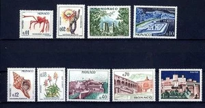 MONACO - 1960/65 - Soggetti diversi - Nove valori minori - Bild 1 von 1