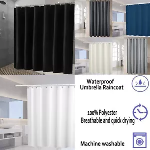Tenda doccia semplice impermeabile con ganci bagno hotel fornitura vasca 180 cm - Foto 1 di 18