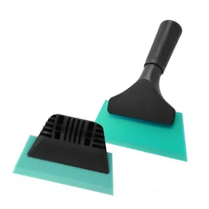 Turbo Rubber Car Glass Window Tint Kit Water Blade Squeegee Scraper Handle Tool - Foto 1 di 9