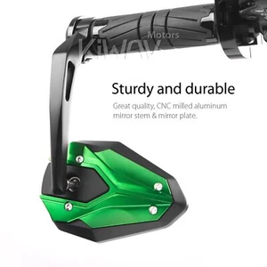 Bar end mirrors ViperII all green 1" hollow bar ID 17-24mm fits Triumph - Picture 1 of 10