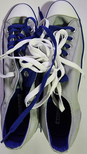 Converse All Star CT Ox Mens Athletic Shoes Size 10M 12W Color Gray Blue & White