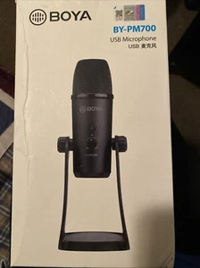 Boya BY-PM700 Black Freestanding Stereo Cardioid USB Condenser Microphone *NEW* - Picture 1 of 4